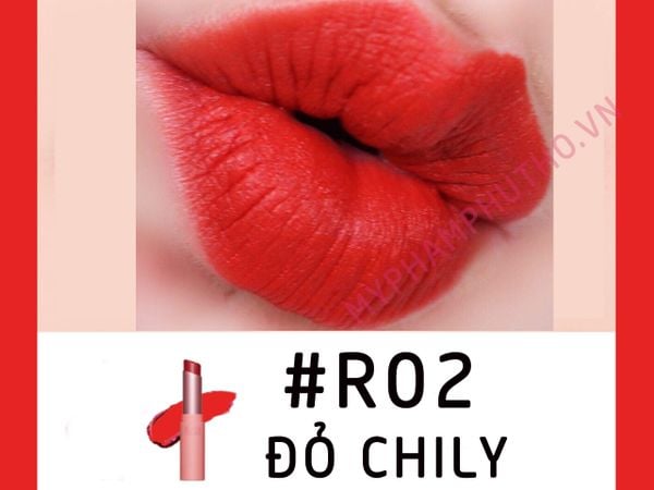 Son thỏi Black Rouge Rose Velvet màu R02 đỏ chily