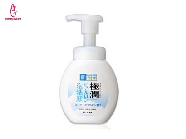 Sữa rửa mặt bọt Hada Labo Gokujyun Nhật Bản màu trắng cho da thường da khô