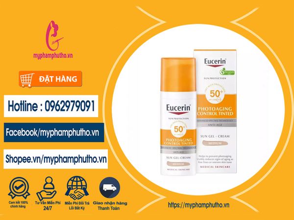 Kem chống nắng Eucerin Pigment Control Tinted Sun Gel SPF 50+ ( cho da khô, da lão hóa, da nám) Mua ở Đâu