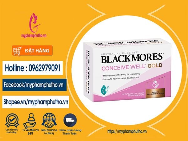 Viên uống tăng khả năng thụ thai Blackmores Conceive Well Gold 56 viên Mua ở Đâu