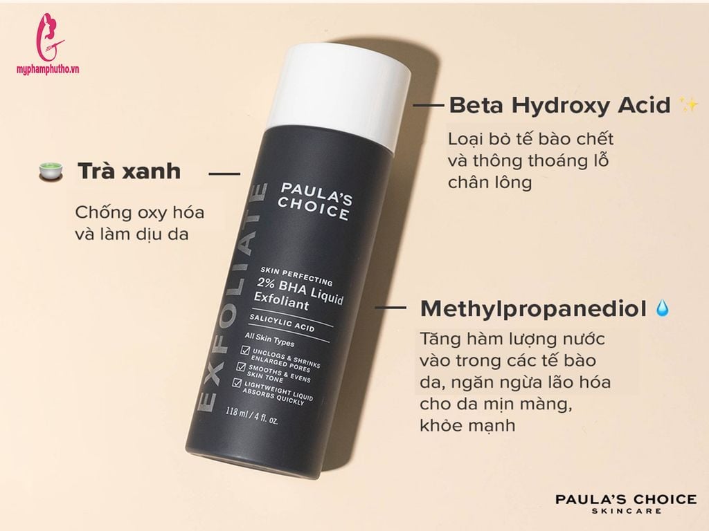 thành phần Tẩy Da Chết Paula's Choice 2% BHA Liquid Exfoliant