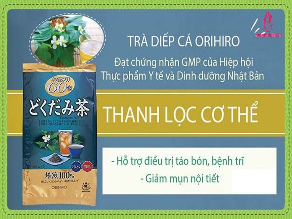 Thành phần Trà diếp cá Orihiro Nhật Bản túi 6O gói