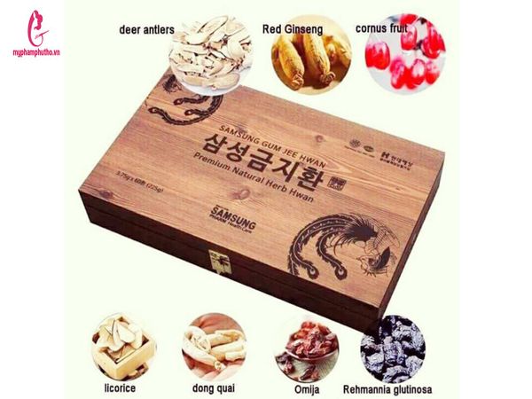 thành phần Viên An Cung Ngưu 60 Viên Hộp Gỗ