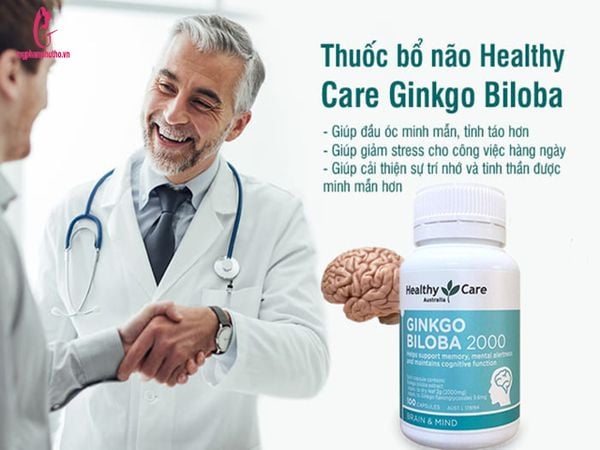 công dụng Viên Bổ Não Healthy Care Ginkgo Biloba