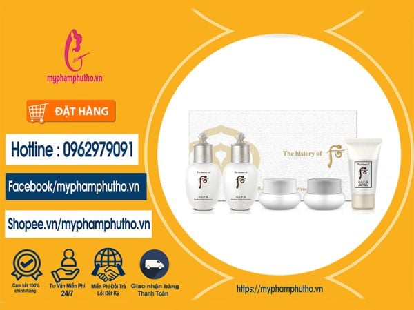 Dưỡng trắng trị nám The History of Whoo GongJinHyang Seol Radiant Set Mini 5 Món Mua ở Đâu