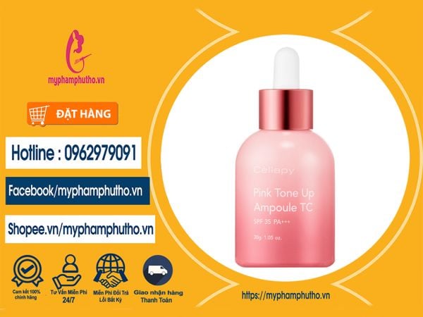 Tinh Chất Dưỡng Trắng Nâng tone Cellapy Pink Tone Up Ampoule Mua ở Đâu