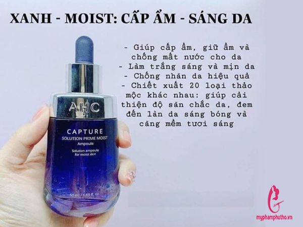 tinh chất serum ahc cấp ẩm màu xanh mẫu mới nhất 2020