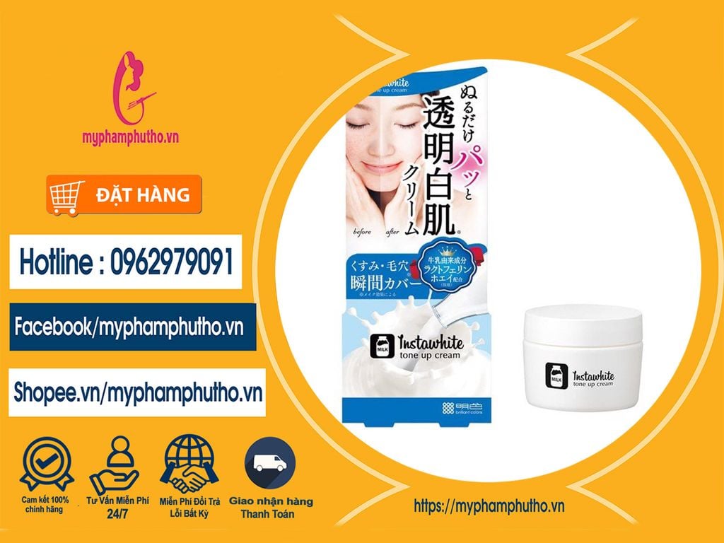 Mua Kem dưỡng trắng da Instawhite tone up cream Meishoku Nhật Bản ở đâu