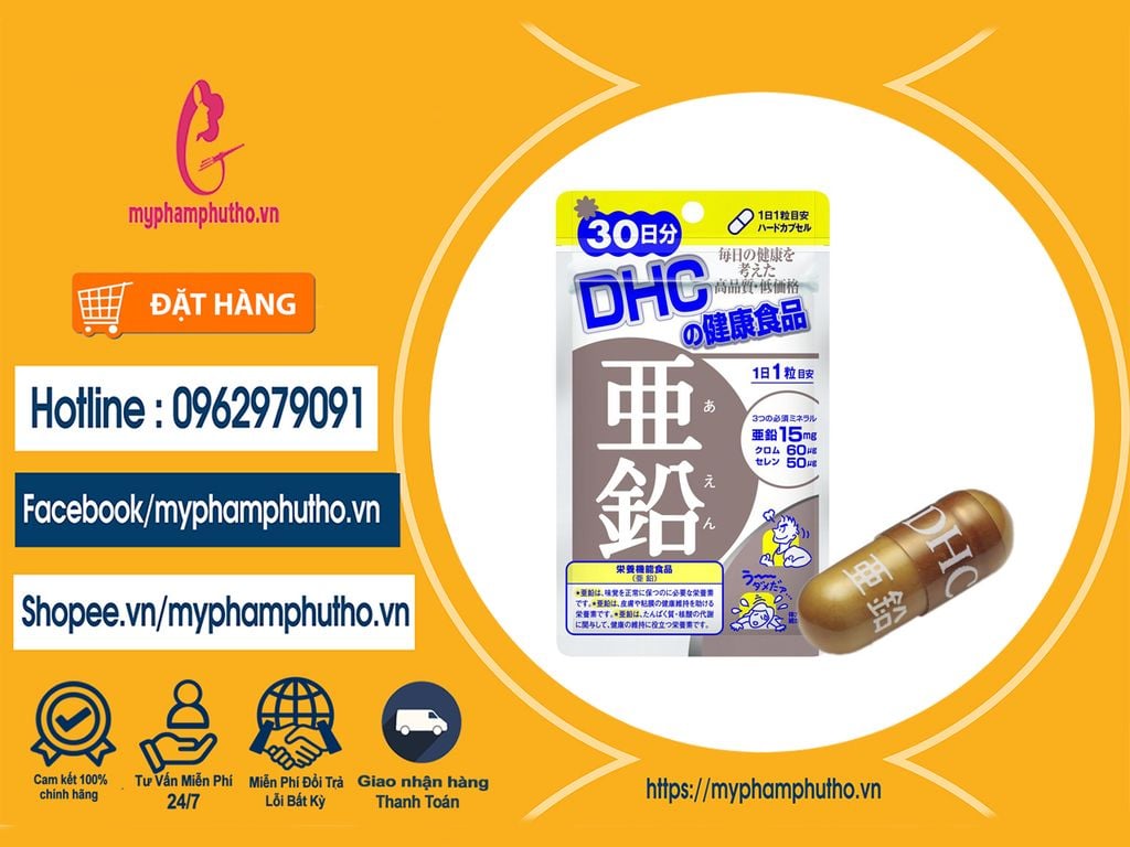 Viên uống DHC Kẽm Nhật Bản mua ở đâu