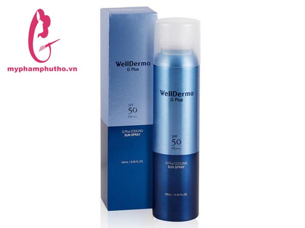 Xịt chống nắng WellDerma G Plus Cooling Sun Spray