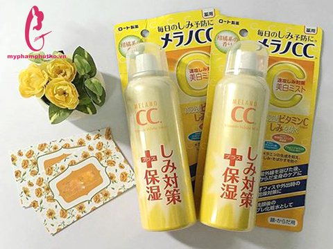 Xịt khoáng CC Melano dưỡng trắng trị thâm nám Nhật Bản