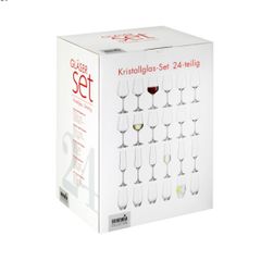 Bộ ly, cốc pha lê 24 chiếc Bohemia Selection set 24 - made in EU