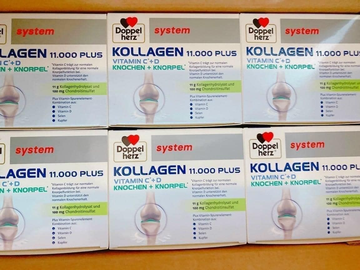Collagen thủy phân - DOPPELHERZ KOLLAGEN 11.000 PLUS Gesundheit und Be –  Shophangvip.com - Hàng xách tay Đức