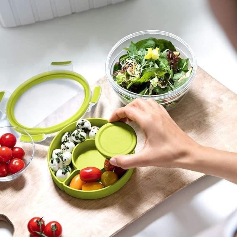 HỘP ĐỰNG SALAD 2 TẦNG EMSA CLIP&GO 1L – Shophangvip.com - Hàng xách tay Đức