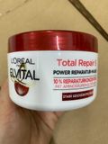 Kem ủ tóc Loreal Elvital Total Repair màu trắng, cho tóc hư tổn