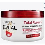 Kem ủ tóc Loreal Elvital Total Repair màu trắng, cho tóc hư tổn