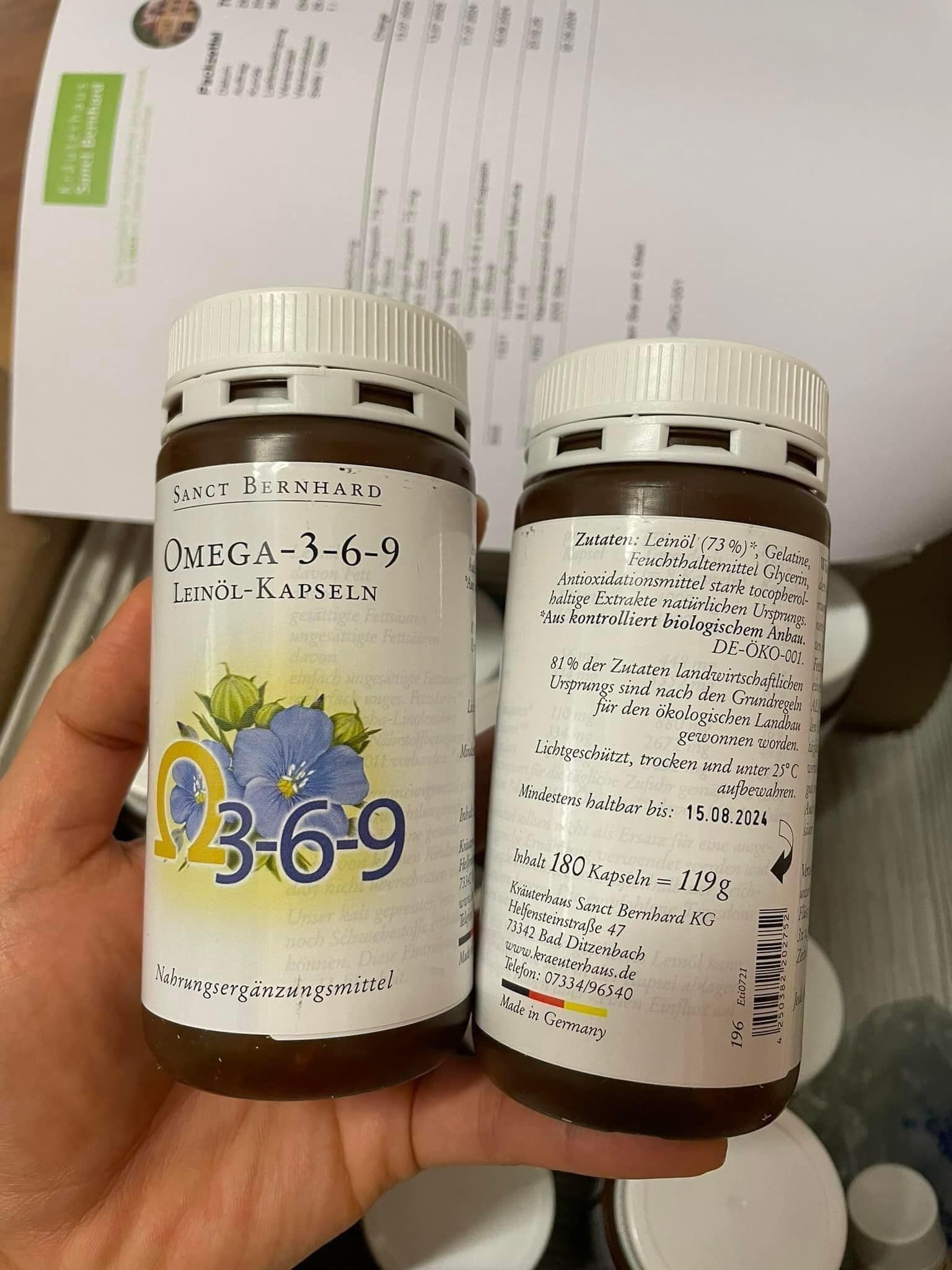 VIÊN UỐNG BỔ SUNG OMEGA 369 SANCT BERNHARD Hàng