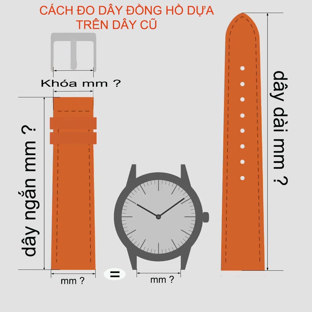 Dây Đồng Hồ Cá Sấu Cao Cấp Size 21-18 DDH-CS045