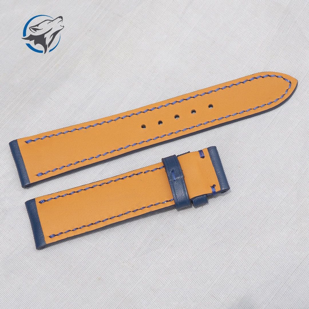Dây Đồng Hồ Da Bò Cao Cấp Xanh Navy DDH-DB022