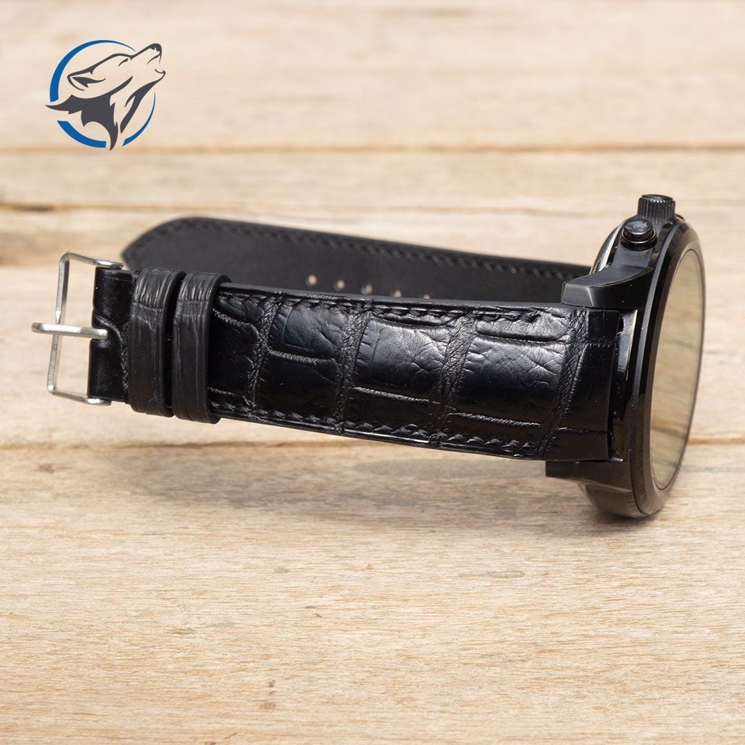 Dây Đồng Hồ Da Cá Sấu Cốt Nhựa DDH-CS043