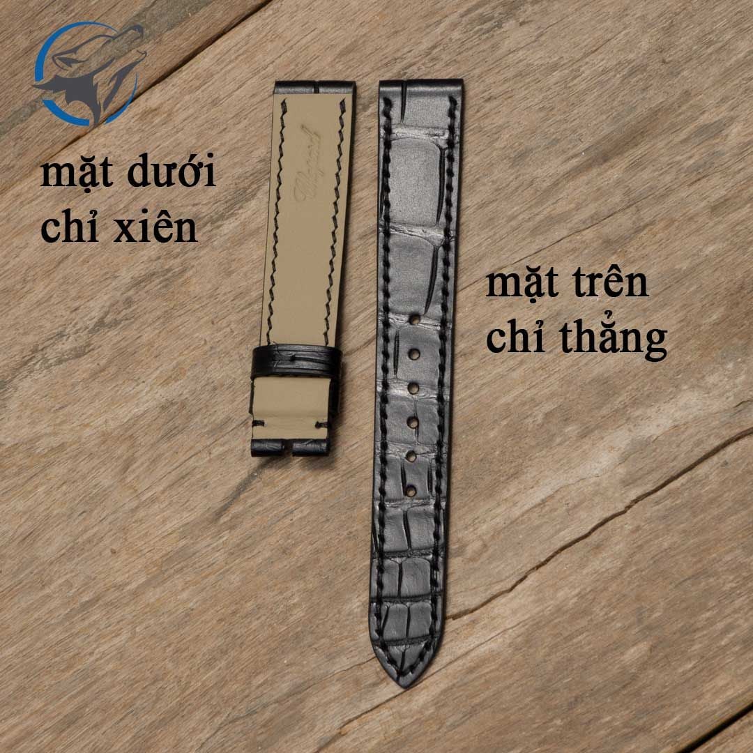 Dây Da Đồng Hồ Cá Sấu Nhập Khẩu DDH-CS041