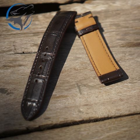 Dây Da Đồng Hồ Cá Sấu Size 20 18 DDH008