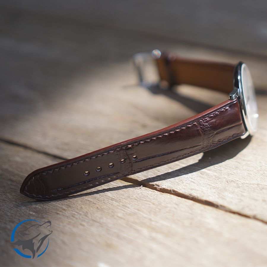 Dây Đồng Hồ Nam Da Cá Sấu DDH001