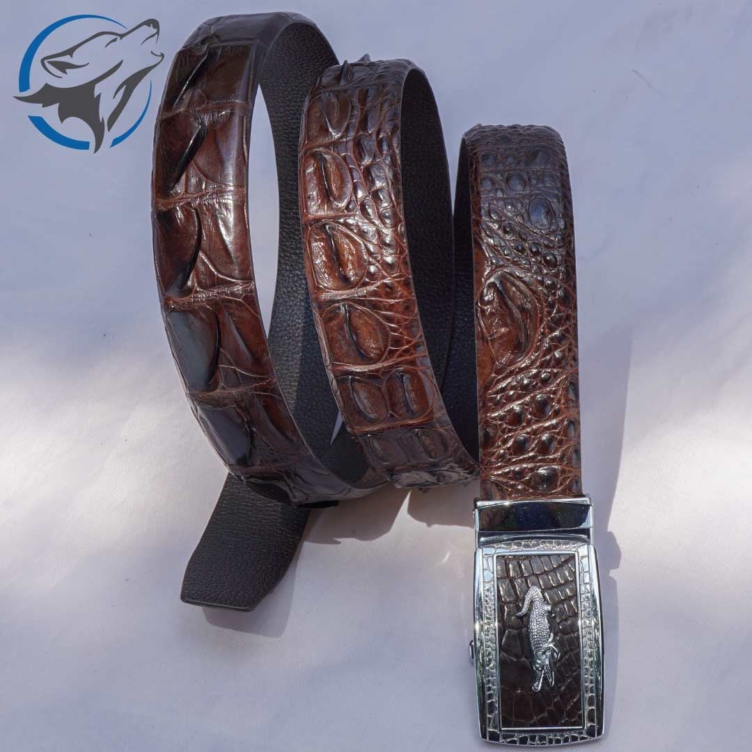 Dây Nịt Da Cá Sấu Màu Nâu TL-CS008