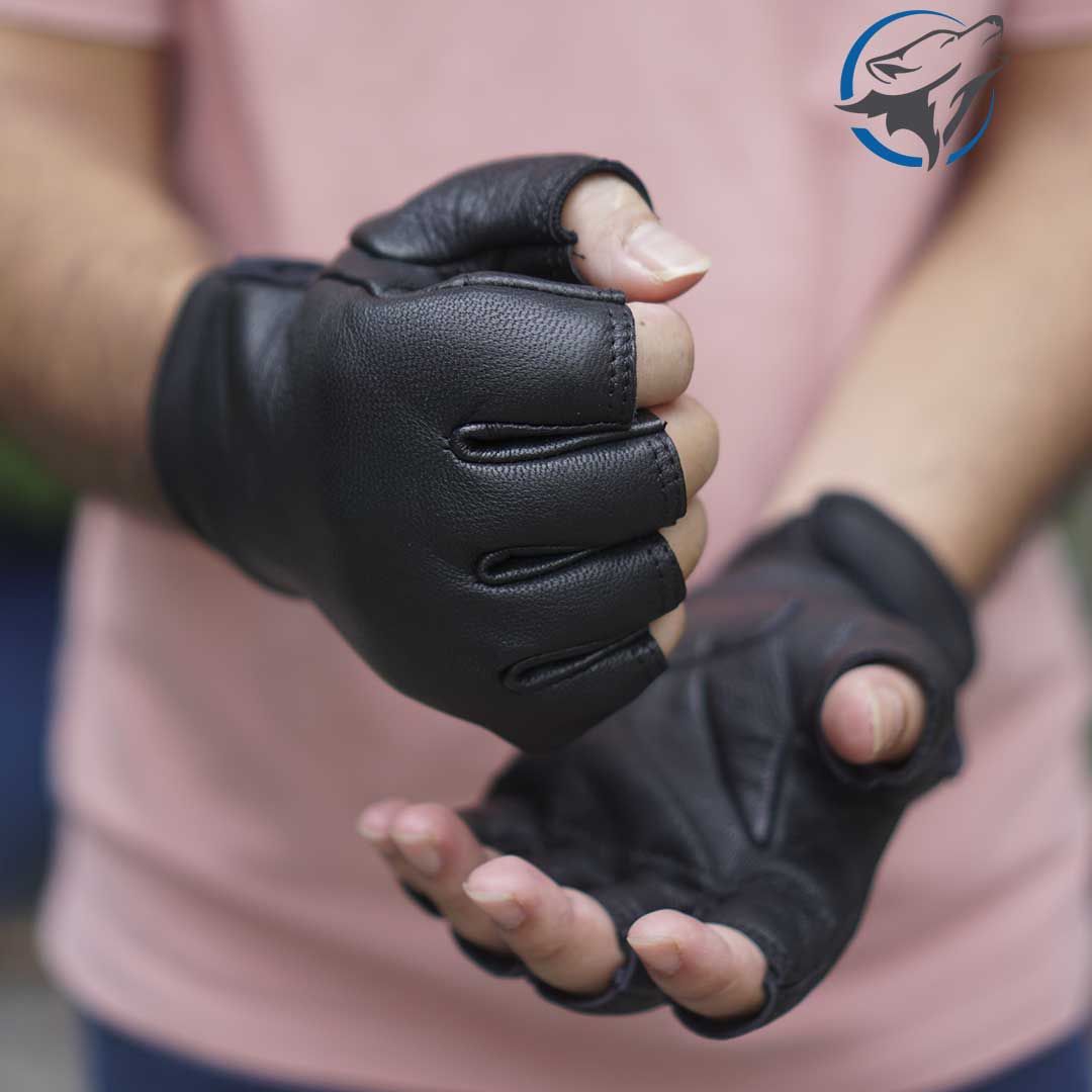 Găng Tay Da Hở Ngón BT009