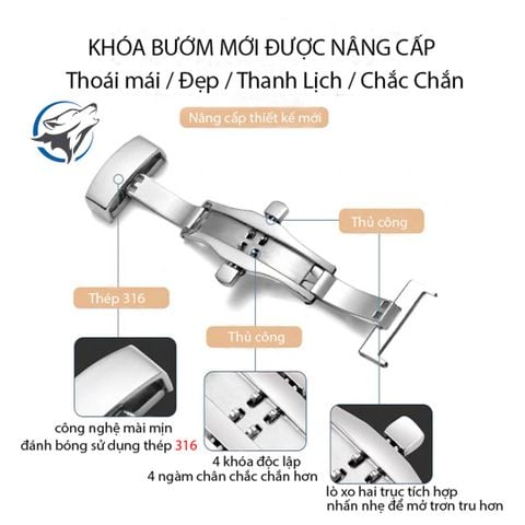 Khóa Bướm Đồng Hồ Đeo Tay KDH-005