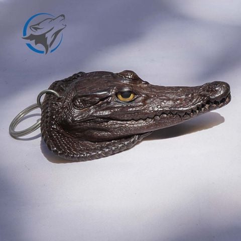 Móc Khóa Da Đầu Cá Sấu MK-CS008