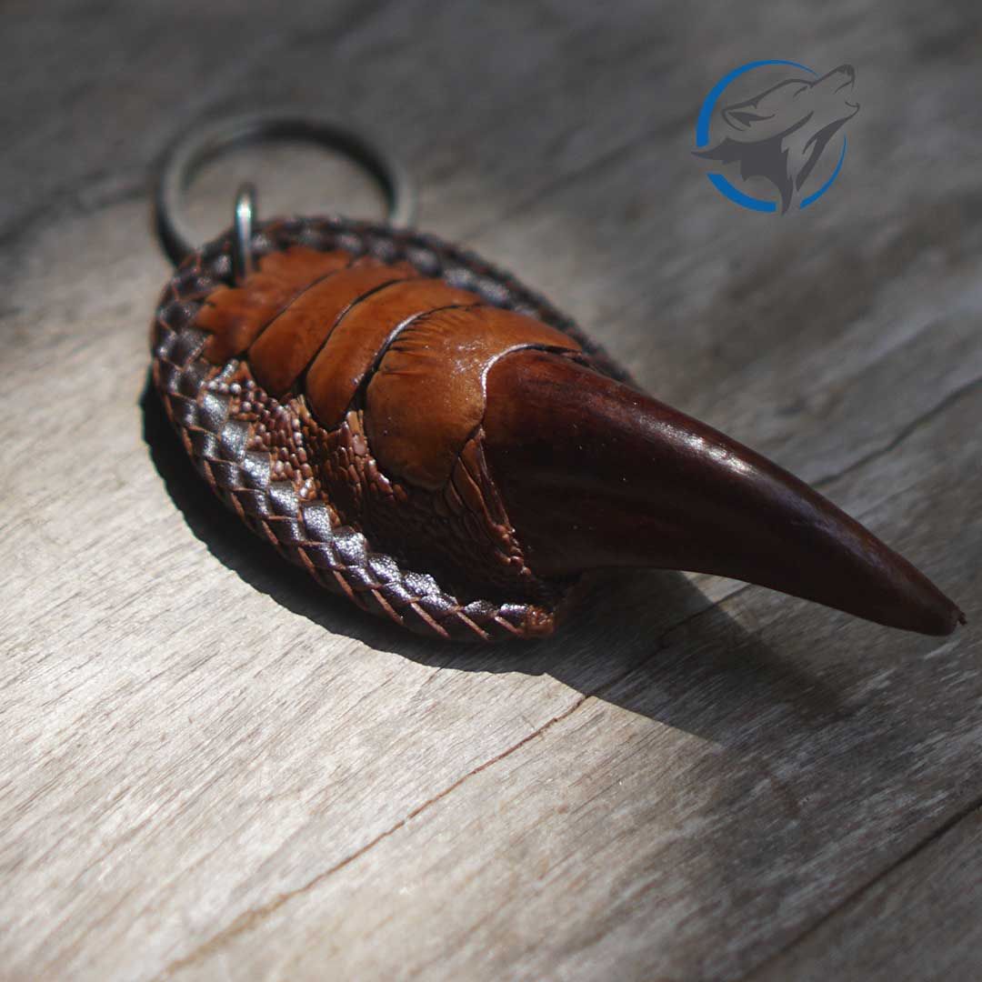 Móc Khóa Móng Chân Đà Điểu Màu Vàng Bò