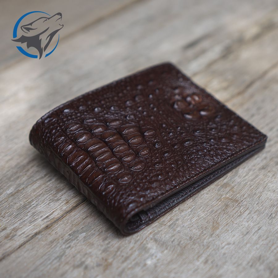 Ví Da Nam Cá Sấu Màu Nâu VD008