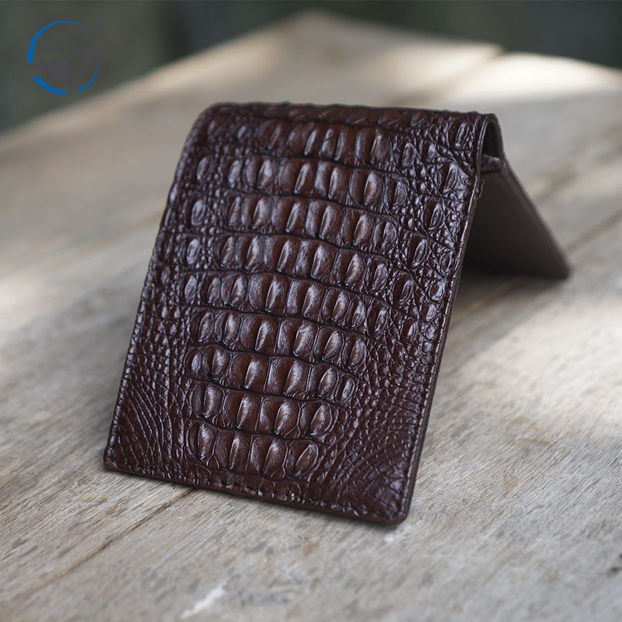 Ví Da Nam Cá Sấu Màu Nâu VD008