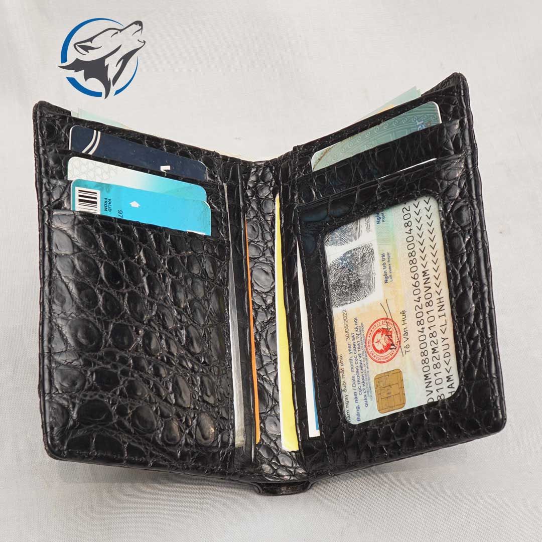 Ví Đứng Nam Da Cá Sấu DNCS-004