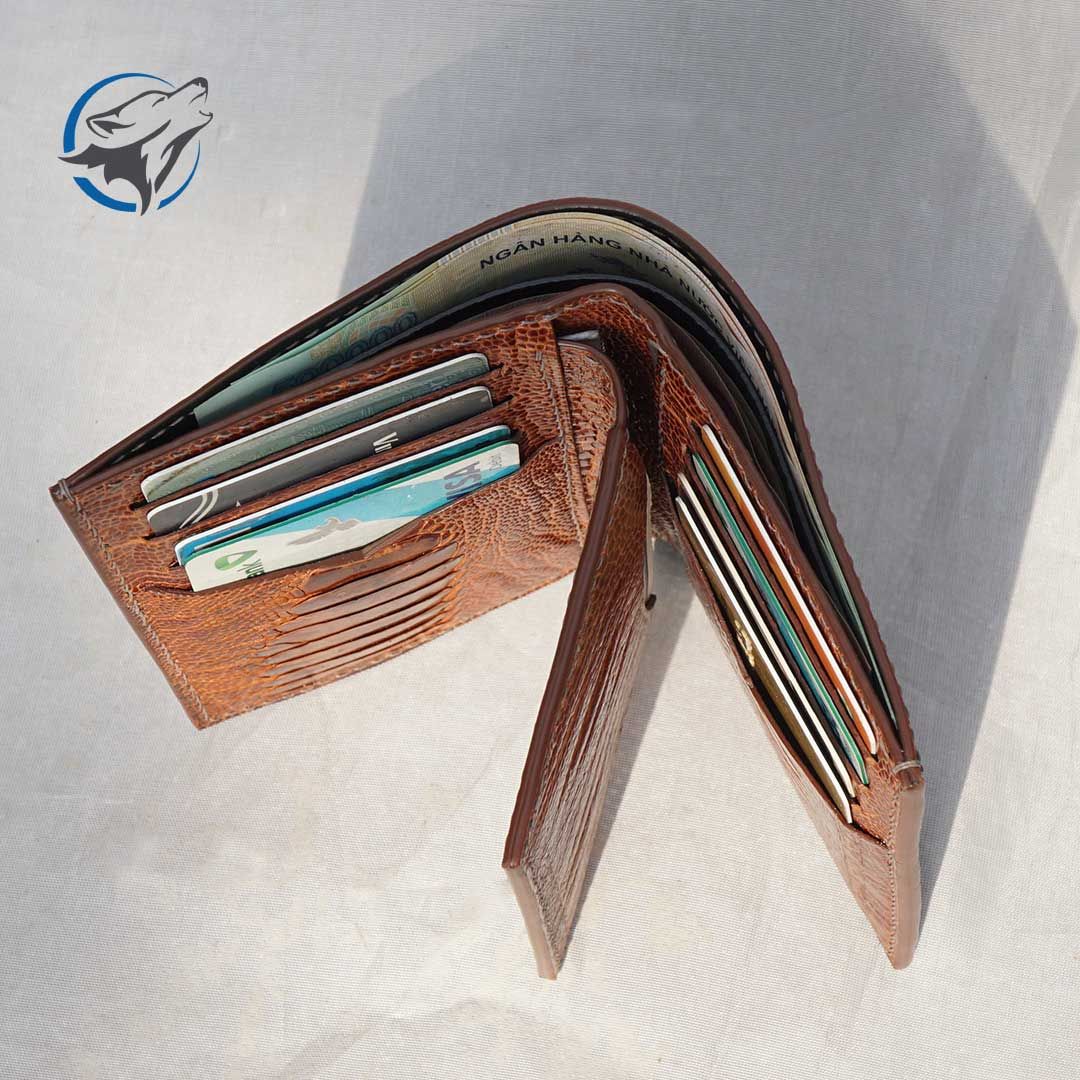 Ví Đứng Nam Da Đà Điểu Hai Mặt VDD-012