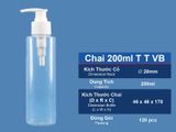 Chai PET vòi bơm 200ml