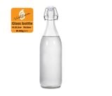 Chai thủy tinh tròn nắp kẹp inox 500ml