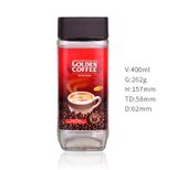 Hũ thuỷ tinh vuông đựng coffee nắp nhựa 400ml