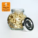 Hũ thủy tinh nghiêng nắp bạc 180ml