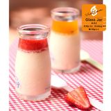 Hũ thủy tinh pudding cao nắp nhựa 100ml