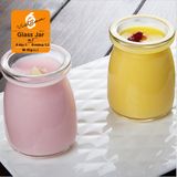 Hũ thủy tinh pudding lùn nắp nhựa 100ml