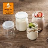 Hũ thủy tinh pudding lùn nắp nhựa 200ml