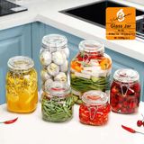 Hũ thủy tinh vuông nắp khóa 3000ml