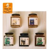 Hũ thủy tinh vuông nắp thiếc 200ml