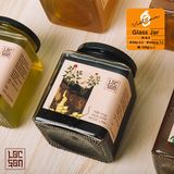 Hũ thủy tinh vuông nắp thiếc 200ml