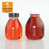 Chai thủy tinh vuông lùn 300ml nắp nhựa
