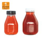 Chai thủy tinh vuông lùn 300ml nắp nhựa