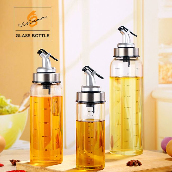 Chai thủy tinh đựng dầu ăn nước mắm