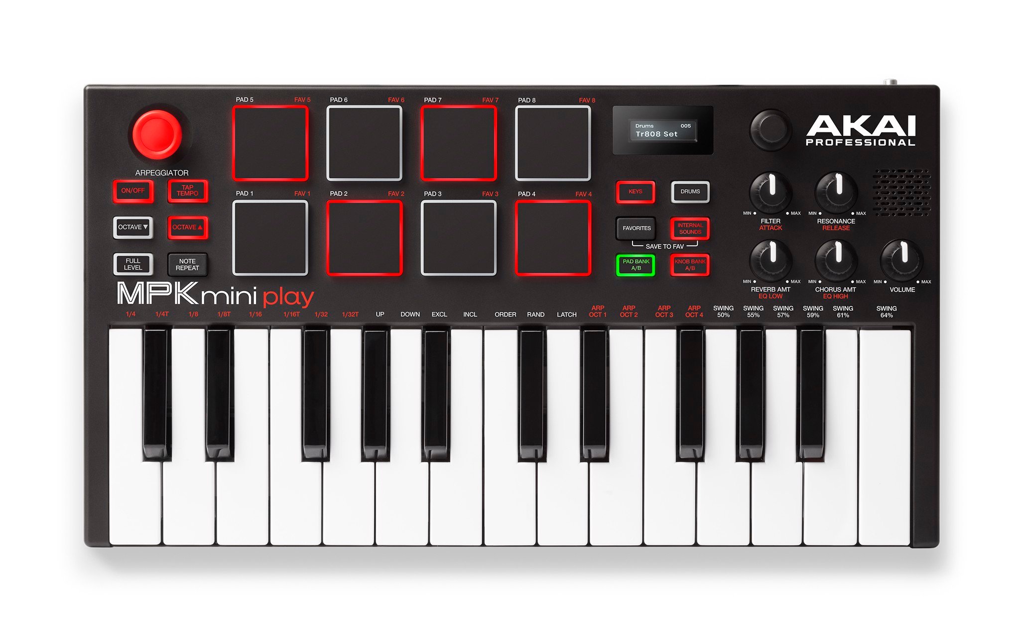 ＜AKAI MPK mini play＞中古 Akai MPK Mini Play MKIII Portable 25-Key MIDI Controller